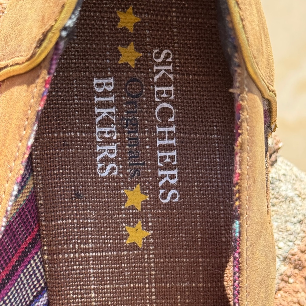 Sketchers Bikers Leather Mary Jane Sandals Womens Size 10 Brown Peep Toe Comfort - Picture 2 of 8